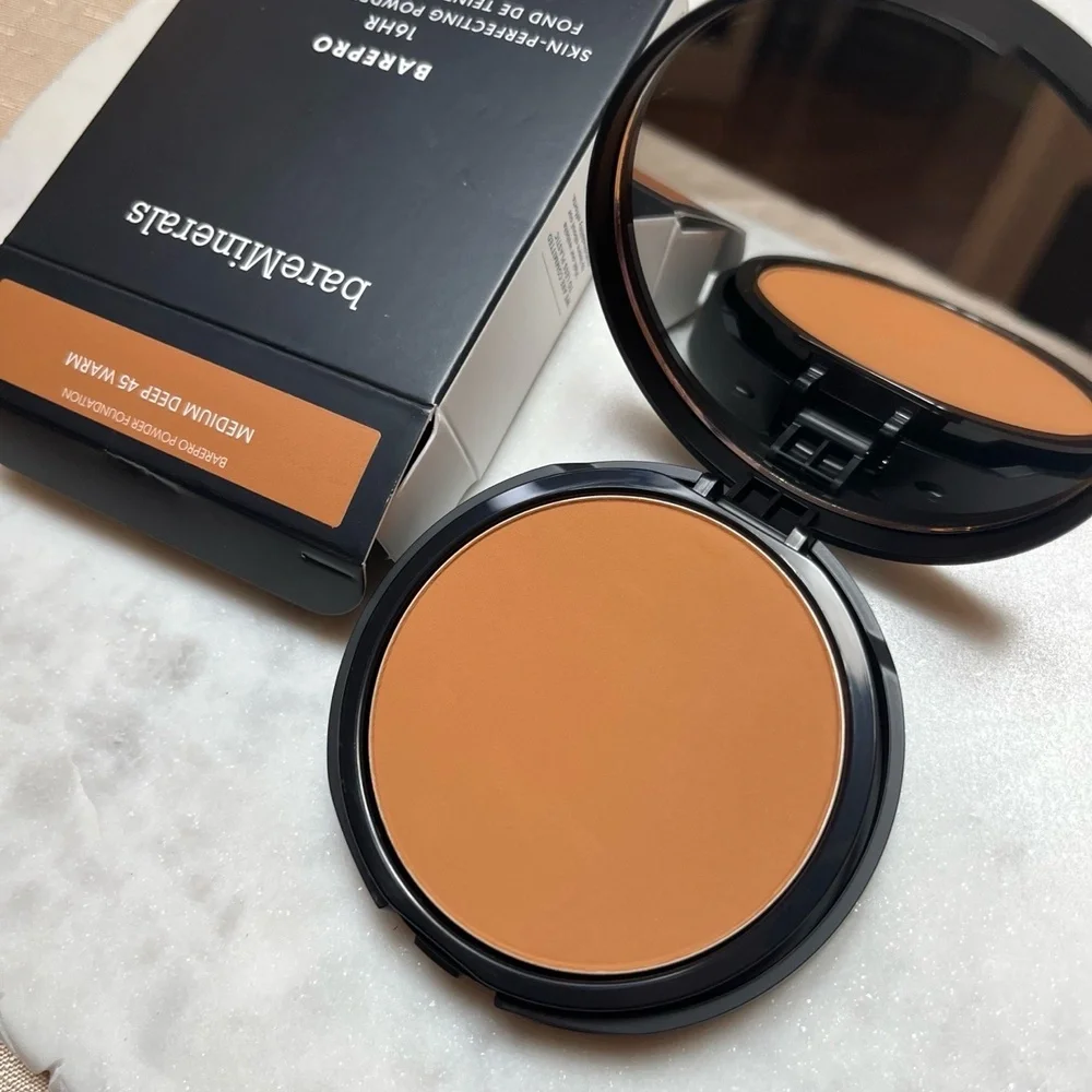 New bareMinerals MEDIUM DEEP 45 WARM Barepro 16HR Skin-Perfect Powder Foundation